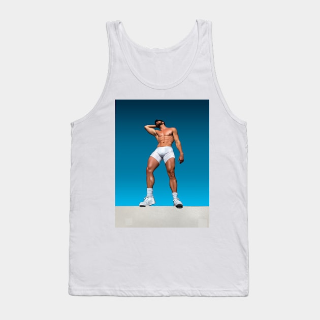 In white shorts Tank Top by Iuri-Art